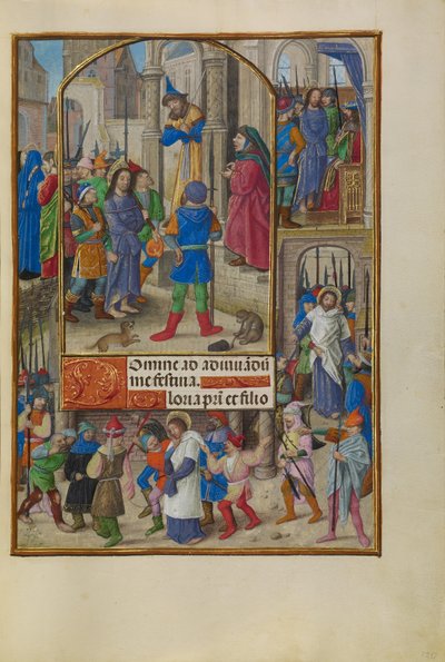 Chrystus przed Kajfaszem autorstwa Master of the Dresden Prayer Book