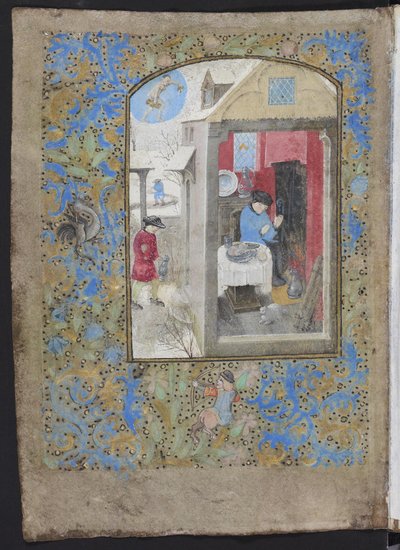 Modlitewnik drezdeński, miesiąc styczeń autorstwa Master of the Dresden Prayer Book