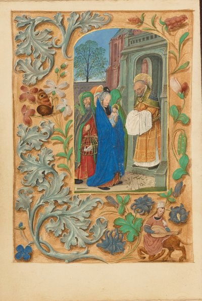 Ofiarowanie w świątyni autorstwa Master of the Dresden Prayer Book
