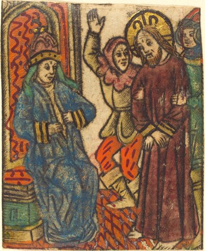 Chrystus przed Kajfaszem autorstwa Master of the Dutuit Mount of Olives after Master of St. Erasmus