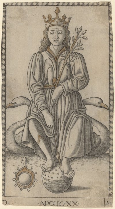 Apollo autorstwa Master of the E Series Tarocchi