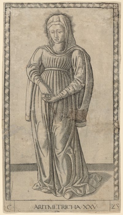 Aritmetricha (arytmetyka) autorstwa Master of the E Series Tarocchi