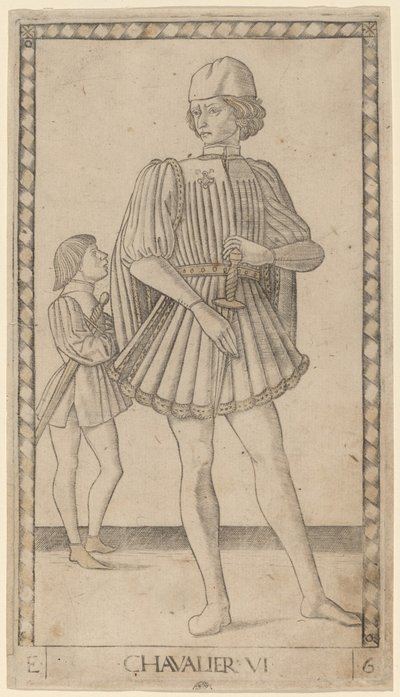 Kawaler (skoczek) autorstwa Master of the E Series Tarocchi