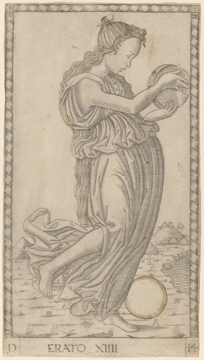 Erato autorstwa Master of the E Series Tarocchi