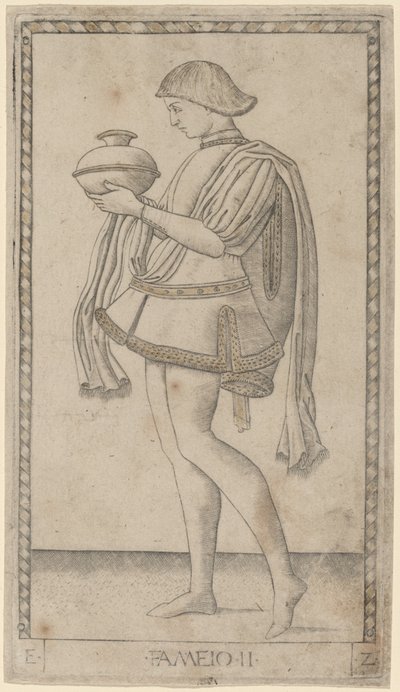 Fameio (Sługa) autorstwa Master of the E Series Tarocchi