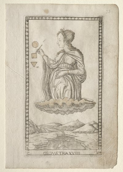 Geometria (z Tarocchi, seria C: Liberal Arts, #24) autorstwa Master of the E Series Tarocchi