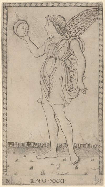 Iliakos (Geniusz Słońca) autorstwa Master of the E Series Tarocchi