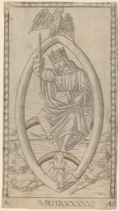 Jowisz (Jowisz) autorstwa Master of the E Series Tarocchi