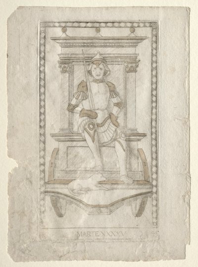 Mars (z Tarocchi, seria A: Firmaments of the Universe, #45) autorstwa Master of the E Series Tarocchi