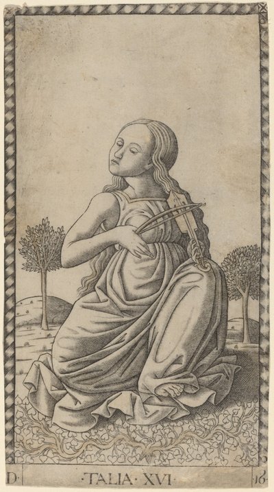 Talia (Thalia) autorstwa Master of the E Series Tarocchi