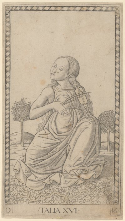 Talia (Thalia) autorstwa Master of the E Series Tarocchi