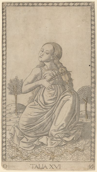 Talia (Thalia) autorstwa Master of the E Series Tarocchi