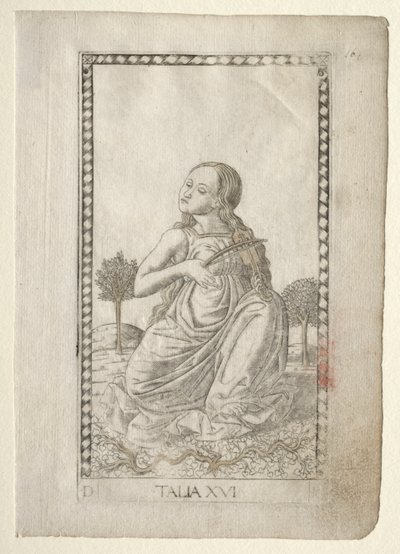 Thalia (komedia, poezja pasterska) (z serii Tarocchi D: Apollo i muzy, #16) autorstwa Master of the E Series Tarocchi