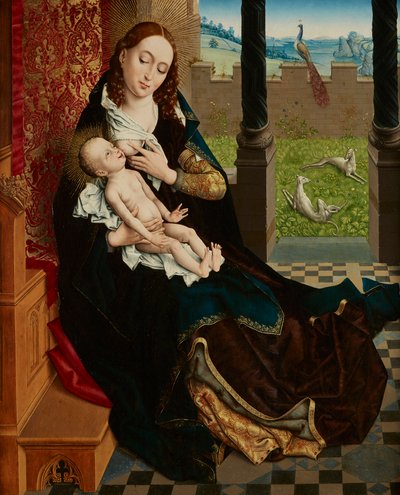 Pielęgniarska Madonna autorstwa Master of the Embroidered Foliage