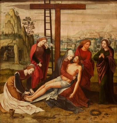 Mistrz półfigury kobiecej - Pieta (1550) - Sewilla Bellas Artes 22-03-2011 10-26-30 autorstwa Master of the Female Half Lengths