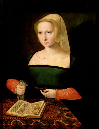 Portret młodej kobiety (panel) autorstwa Master of the Female Half Lengths