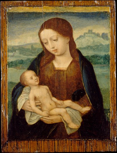 Dziewica z Dzieciątkiem, ca. 1525-50. autorstwa Master of the Female Half Lengths