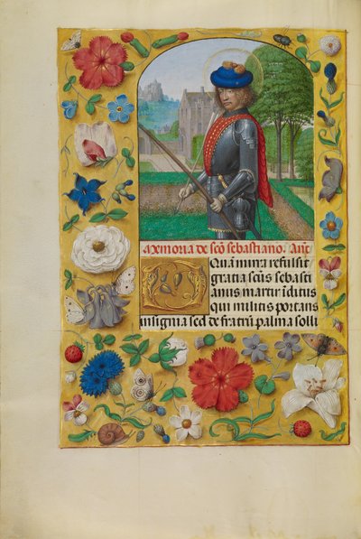 Święty Sebastian autorstwa Master of the First Prayer Book of Maximilian