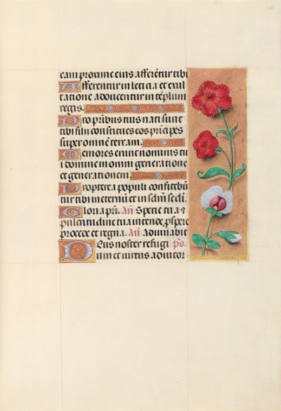 Godziny królowej Izabeli Katolickiej, królowej Hiszpanii: Fol. 105r, ok. 1500. autorstwa Master of the First Prayerbook of Maximillian