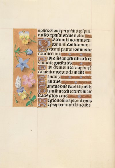 Godziny królowej Izabeli Katolickiej, królowej Hiszpanii: Fol. 112v, ok. 1500. autorstwa Master of the First Prayerbook of Maximillian