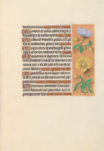 Godziny królowej Izabeli Katolickiej, królowej Hiszpanii: Fol. 121r, ok. 1500. autorstwa Master of the First Prayerbook of Maximillian