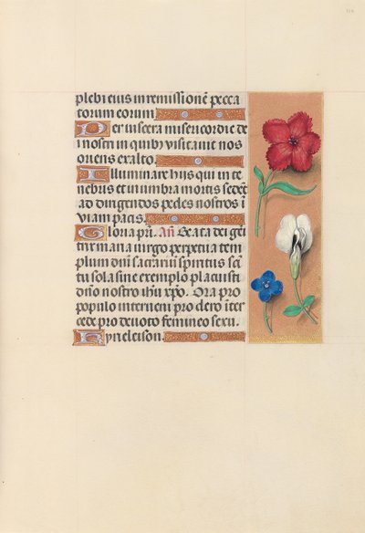 Godziny królowej Izabeli Katolickiej, królowej Hiszpanii: Fol. 124r, ok. 1500. autorstwa Master of the First Prayerbook of Maximillian