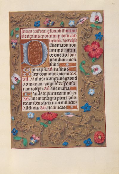 Godziny królowej Izabeli Katolickiej, królowej Hiszpanii: Fol. 160r, ok. 1500. autorstwa Master of the First Prayerbook of Maximillian