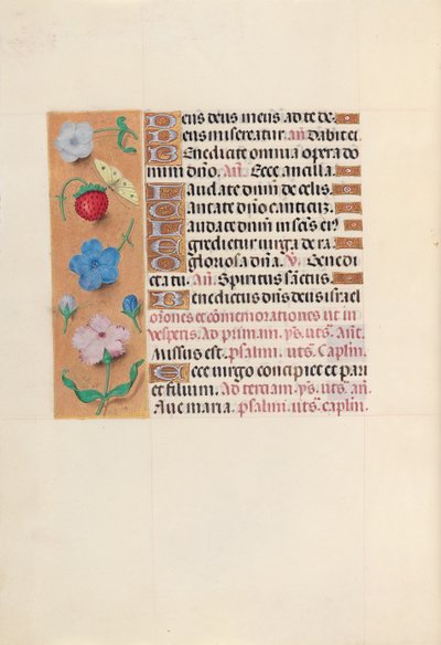 Godziny królowej Izabeli Katolickiej, królowej Hiszpanii: Fol. 164v, ok. 1500. autorstwa Master of the First Prayerbook of Maximillian