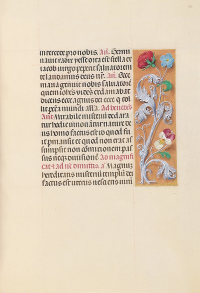 Godziny królowej Izabeli Katolickiej, królowej Hiszpanii: Fol. 166r, ok. 1500. autorstwa Master of the First Prayerbook of Maximillian