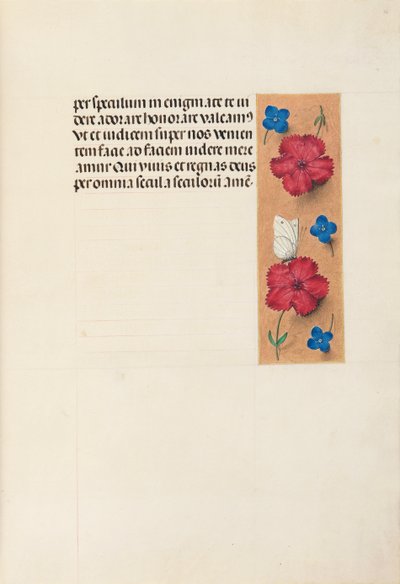 Godziny królowej Izabeli Katolickiej, królowej Hiszpanii: Fol. 16r, ok. 1500. autorstwa Master of the First Prayerbook of Maximillian