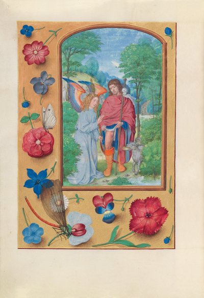 Godziny królowej Izabeli Katolickiej, królowej Hiszpanii: Fol. 181v, św. 1500. autorstwa Master of the First Prayerbook of Maximillian