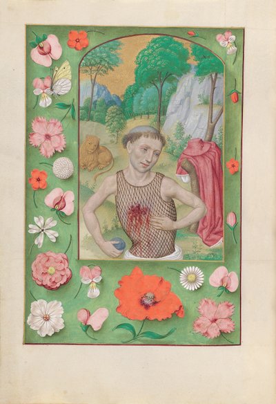 Godziny królowej Izabeli Katolickiej, królowej Hiszpanii: Fol. 185v, św. 1500. autorstwa Master of the First Prayerbook of Maximillian
