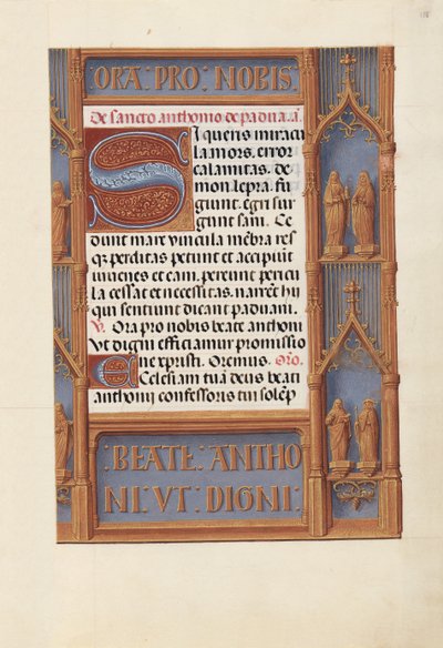 Godziny królowej Izabeli Katolickiej, królowej Hiszpanii: Fol. 188r, ok. 1500. autorstwa Master of the First Prayerbook of Maximillian