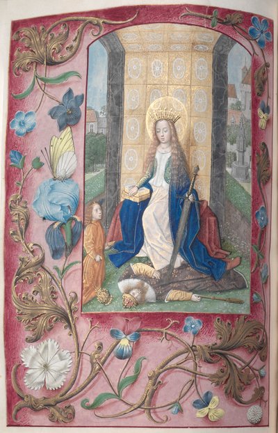 Godziny królowej Izabeli Katolickiej, królowej Hiszpanii: Fol. 189v, św. 1500. autorstwa Master of the First Prayerbook of Maximillian