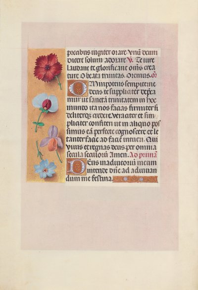 Godziny królowej Izabeli Katolickiej, królowej Hiszpanii: Fol. 18v, ok. 1500. autorstwa Master of the First Prayerbook of Maximillian