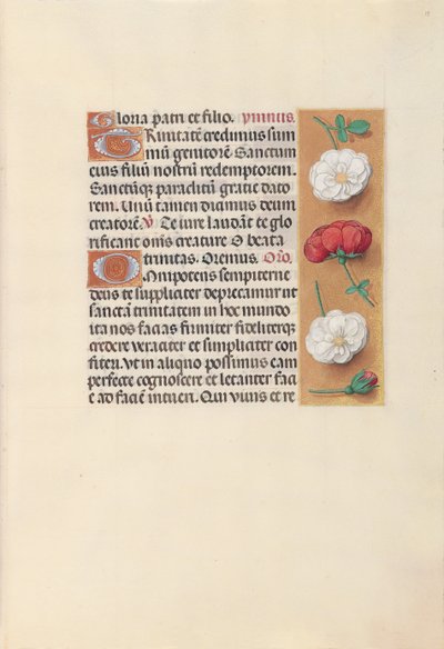 Godziny królowej Izabeli Katolickiej, królowej Hiszpanii: Fol. 19r, ok. 1500. autorstwa Master of the First Prayerbook of Maximillian