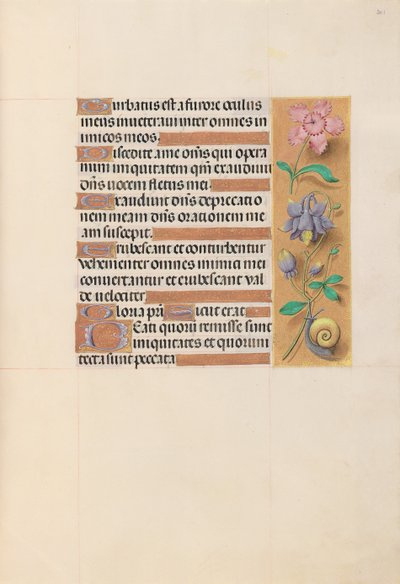 Godziny królowej Izabeli Katolickiej, królowej Hiszpanii: Fol. 201r, ok. 1500. autorstwa Master of the First Prayerbook of Maximillian