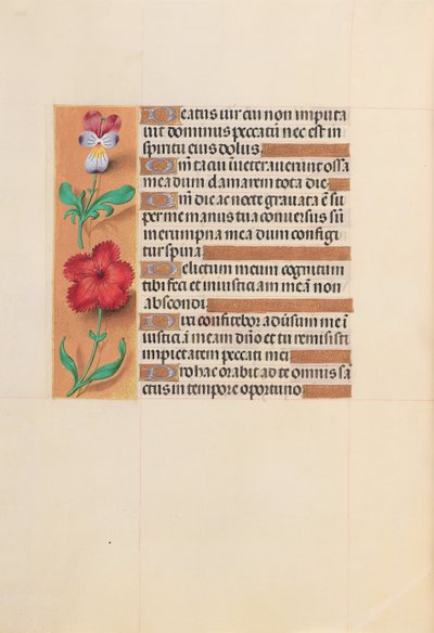 Godziny królowej Izabeli Katolickiej, królowej Hiszpanii: Fol. 201v, ok. 1500. autorstwa Master of the First Prayerbook of Maximillian