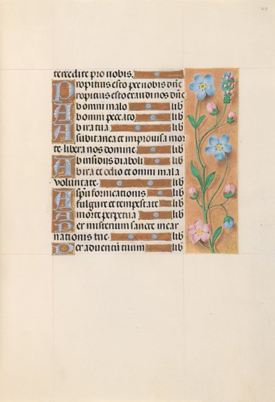 Godziny królowej Izabeli Katolickiej, królowej Hiszpanii: Fol. 213r, ok. 1500. autorstwa Master of the First Prayerbook of Maximillian