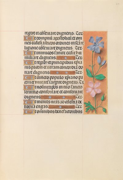 Godziny królowej Izabeli Katolickiej, królowej Hiszpanii: Fol. 214r, ok. 1500. autorstwa Master of the First Prayerbook of Maximillian