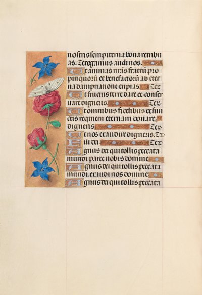 Godziny królowej Izabeli Katolickiej, królowej Hiszpanii: Fol. 214v, ok. 1500. autorstwa Master of the First Prayerbook of Maximillian