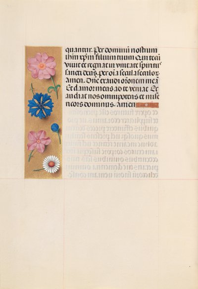 Godziny królowej Izabeli Katolickiej, królowej Hiszpanii: Fol. 218v, Urząd Zmarłych, c. 1500. autorstwa Master of the First Prayerbook of Maximillian