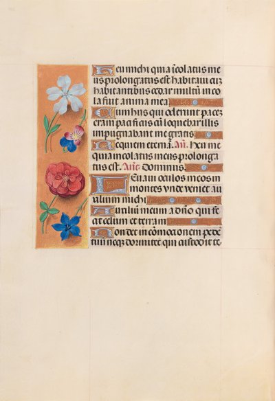 Godziny królowej Izabeli Katolickiej, królowej Hiszpanii: Fol. 221v, ok. 1500. autorstwa Master of the First Prayerbook of Maximillian