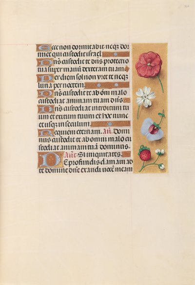 Godziny królowej Izabeli Katolickiej, królowej Hiszpanii: Fol. 222r, ok. 1500. autorstwa Master of the First Prayerbook of Maximillian