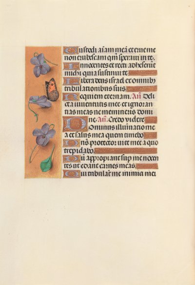 Godziny królowej Izabeli Katolickiej, królowej Hiszpanii: Fol. 235v, ok. 1500. autorstwa Master of the First Prayerbook of Maximillian