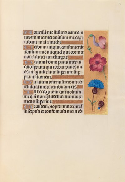Godziny królowej Izabeli Katolickiej, królowej Hiszpanii: Fol. 242r, ok. 1500. autorstwa Master of the First Prayerbook of Maximillian