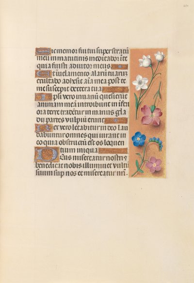 Godziny królowej Izabeli Katolickiej, królowej Hiszpanii: Fol. 250r, ok. 1500. autorstwa Master of the First Prayerbook of Maximillian
