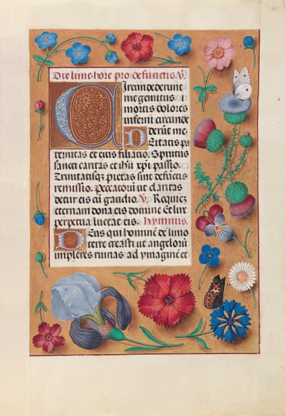 Godziny królowej Izabeli Katolickiej, królowej Hiszpanii: Fol. 25r, ok. 1500. autorstwa Master of the First Prayerbook of Maximillian