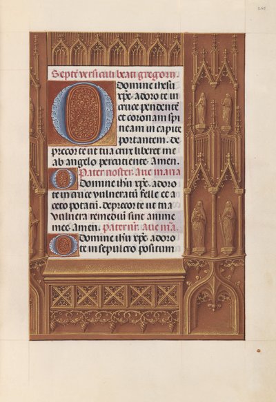 Godziny królowej Izabeli Katolickiej, królowej Hiszpanii: Fol. 265r, ok. 1500. autorstwa Master of the First Prayerbook of Maximillian