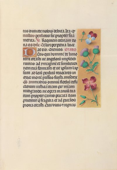 Godziny królowej Izabeli Katolickiej, królowej Hiszpanii: Fol. 26r, ok. 1500. autorstwa Master of the First Prayerbook of Maximillian